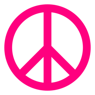 Peace Sign Decal (Hot Pink)